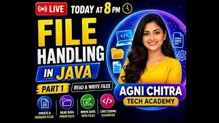 🔴 File Handling in Java Part 1 🔥 | Read & Write Files | Live Coding | Today 8 PM