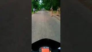 Police 🚨 Vs Biker || #ktmrc200 #dominar400 #gopro #shortsvideo