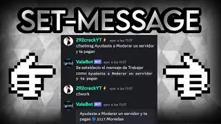 Mensaje Personalizado SET-MESSAGE WORK | Economy Commands #4 | Discord | BDFD | 2024 Funcional