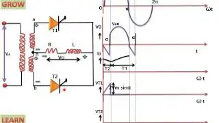 Single Phase Full Wave Midpoint Converter With Rl Load ( हिन्दी)