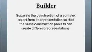 Шаблоны проектирования: Builder (Design Pattern - webcast)