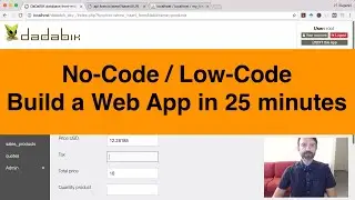 Create a Web Application in 25 minutes without coding, using the DaDaBIK low-code no-code platform