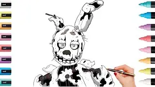 How To Draw Springtrap FNAF  