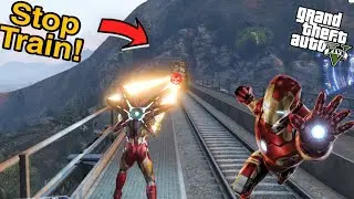 Finally Stopping The Train With Iron Man In GTA 5!