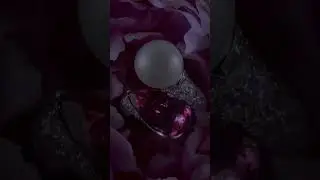 Asymmetrical design | Ring with rubellite and pearl