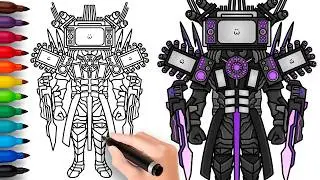 COMO DIBUJAR a NEW SUPREME TITAN TV MAN | Skibidi Toilet Garry's Mod - fácil y rápido dibujo