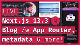 Next.js 13.3 BLOGFOLIO: new project with app router, font optimisation and more! 🔴 Next.js Tuesdays