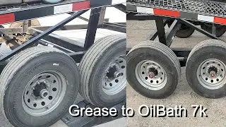 How to convert 7k grease Hubs to 7K oil bath hubs  #7koilbathhubs #carhauler #truckig #truckinglife