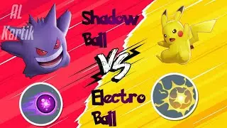 Gengar Vs Pikachu   |||| Shadow Ball Vs Electro Ball