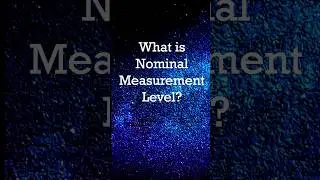 What is Nominal Measurement Level? 