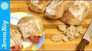 Итальянский хлеб стирато на закваске.  Аналог чиабатты