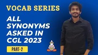 All SYNONYMS Asked in CGL 2023 | Part-2 | Vocab Series | PYQs  #cgl2023 #sscbaba #ssccgl
