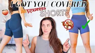 HUGE Aliexpress shorts haul | Biker shorts - No camel toe - loose - seamless & non seamless