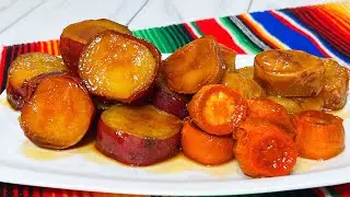 CON SOLO 2 INGREDIENTES PUEDES PREPARAR ESTOS DELICIOSOS CAMOTES ENMIELADOS