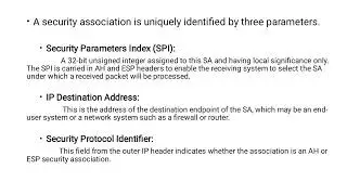 Security Associations