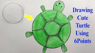 How to Drawing a Turtle With 6 Points
