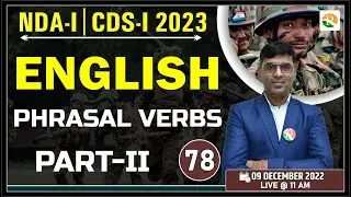 NDA English Classes | CDS English | Phrasal Verbs for nda | NDA English Preparation