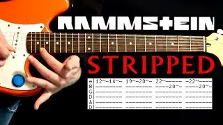 Rammstein Stripped Guitar Lesson / Guitar Tabs / Guitar Tutorial / Guitar Chords / Guitar Cover