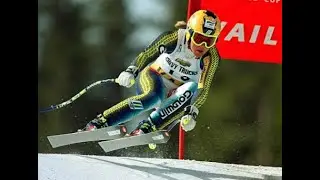 Pernilla Wiberg wins downhill (Vail 1997)