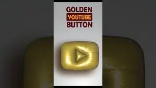 Youtube golden 3d button design 