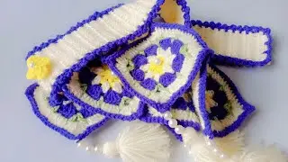 Beautiful and easy crochet toran design,granny square woolen toran,gate parda, #2025 #crochet #craft