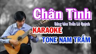 Chân Tình - Karaoke Guitar - Tone Nam Trầm - NBC