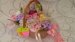Букет из детской одежды с Зайкой Ми