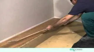 Isolamento acustico SYLWOOD: modalità di posa con colla - installation procedure with glue