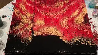 (149) Acrylic Pouring Swipe on a Large Canvas - Flow Art