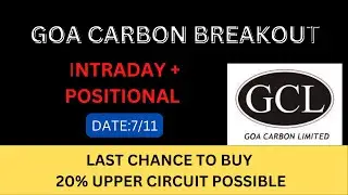 GOA CARBON LATEST NEWS|| 20% UC POSSIBLE🚀🚀