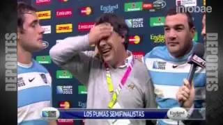 El llanto del DT de Los Pumas tras la victoria ante Irlanda