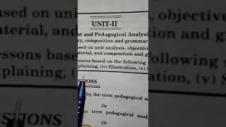 MCQ of unit ii E 202 pedagogy of English. #shorts #youtubeshorts