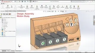 Coin sorting machine design assembly and motion study in solidworks