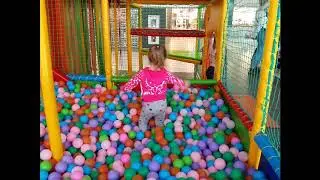 Ksyusha at the children's entertainment center.
