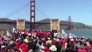 "No KXL Pipeline" Protest - Golden Gate Bridge