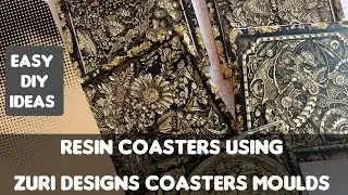Easy DIY Resin Coasters Using Newly Launched Coaster moulds by @DesignWithZuri | Resin pour