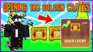 🤯Opening 100 GOLDEN CRATE'S | Roblox Bedwars 🫨