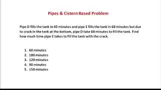 Pipe and Cistern Based Problem  | Bank Exam 2022 | Short Video | Quant