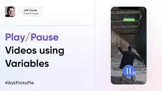 ProtoPie Tutorial | Video and Audio Files Playback (Play / Pause) Using Variables 