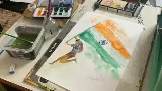 Indian Flag drawing time-lapse…!🇮🇳 *75th independence day special*❤️❤️❤️