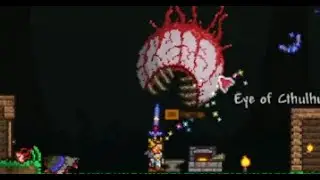 My First Boss fight in Terraria!