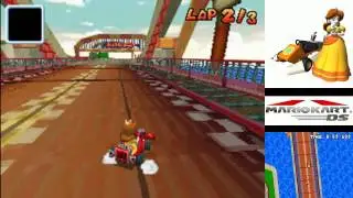 Mario Kart DS Time Trial: retro Mushroom Bridge (1'17