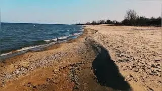 Oscoda pier and beautiful lake Huron