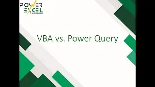 VBA vs. Power Query