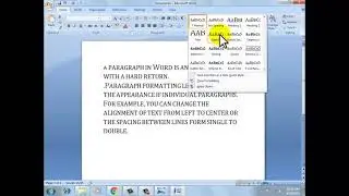 font change styles  Microsoft word 2007 lesson no 14