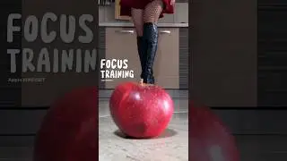 Pea vs. Apple! Oddly Satisfying Knee High Boots Crushing Food! ASMR