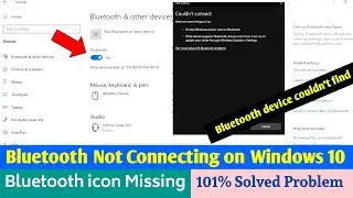 How to fix bluetooth on windows 10  || How to fix Bluetooth Device not Working on windows 10 🔥🔥