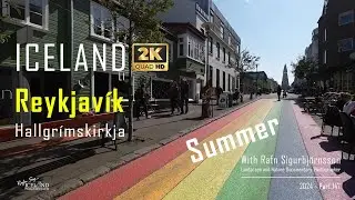 Iceland LI - Reykjavik Walk to Hallgrimskirkja from the City Center – Summer │ Part 147
