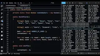 Card Shuffling and Dealing Simulation Using Arrays - Java