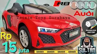 AUDI R8 SPYDER Mesin Brushless 24volt Beban 100kg Mainan Anak Mobil Aki JEEP Electric Kids Car Toys